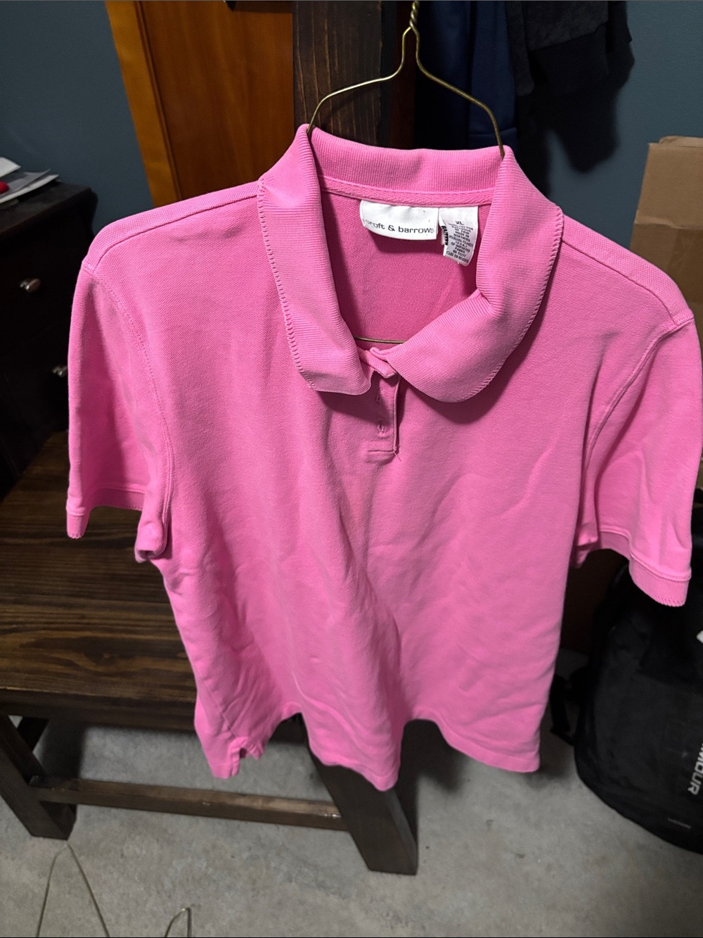 croft & barrow Pink Short Sleeve Polo Top